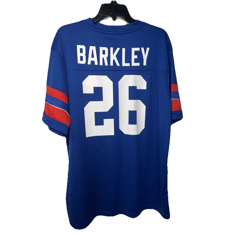 Saquon Barkley New York Giants Football Fanatics Men's Blue Shirt Size XL